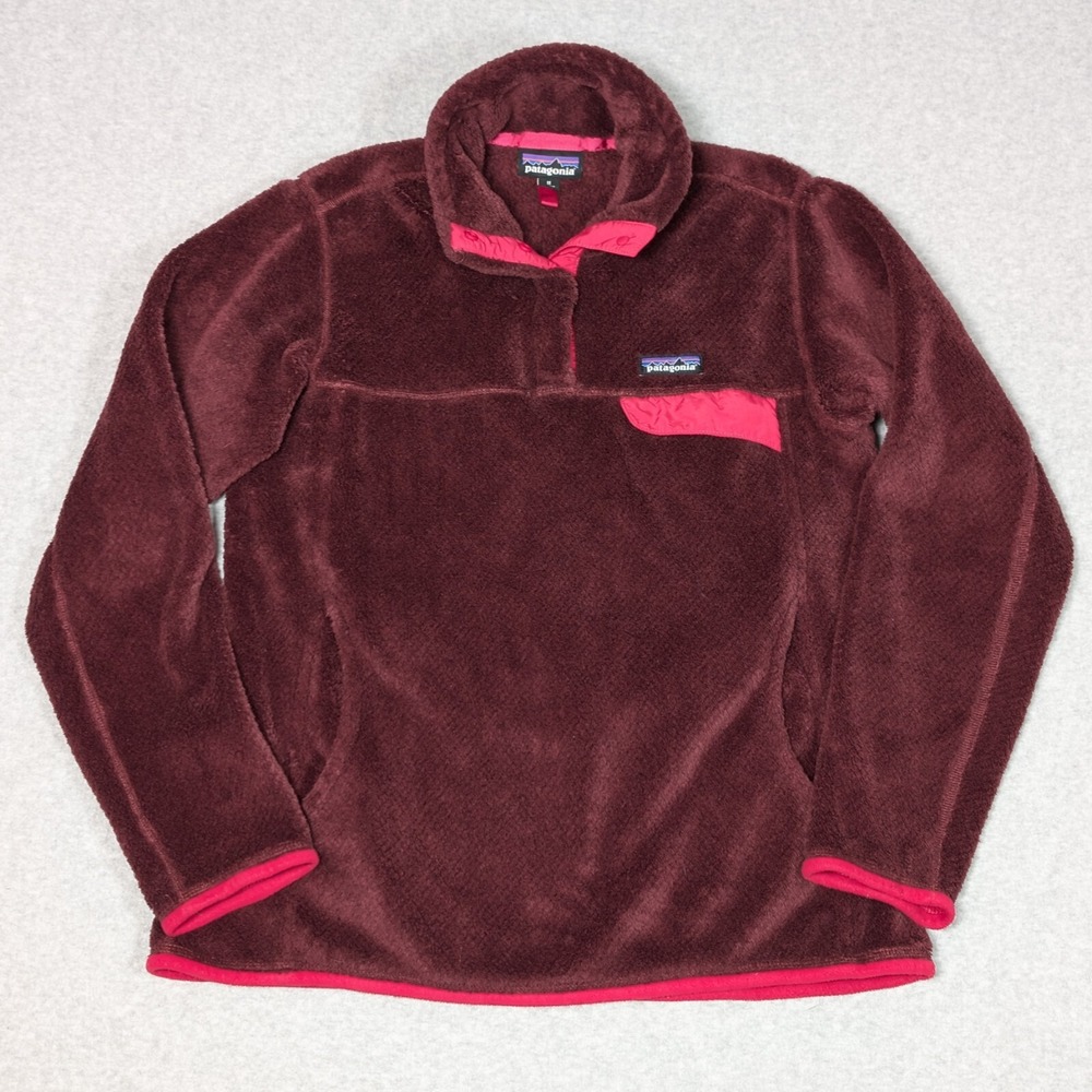 Patagonia Re-Tool Snap T Fleece Pullover Womens Medium Mahogony Sweater